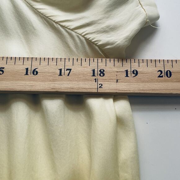 Miss Closet Mini Dress Medium Butter Yellow Ombre 100% Silk Pastel Femine - Picture 3 of 5